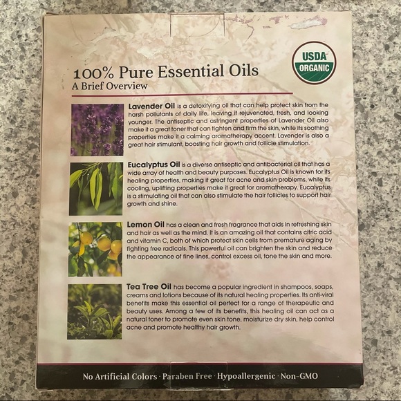 Paradise Springs Essential Oils | 4 Bottles | Eucalyptus Lavender Lemon Tea Tree - Picture 9 of 11